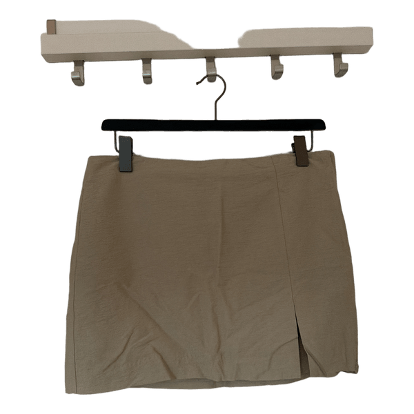 Beige mini nederdel