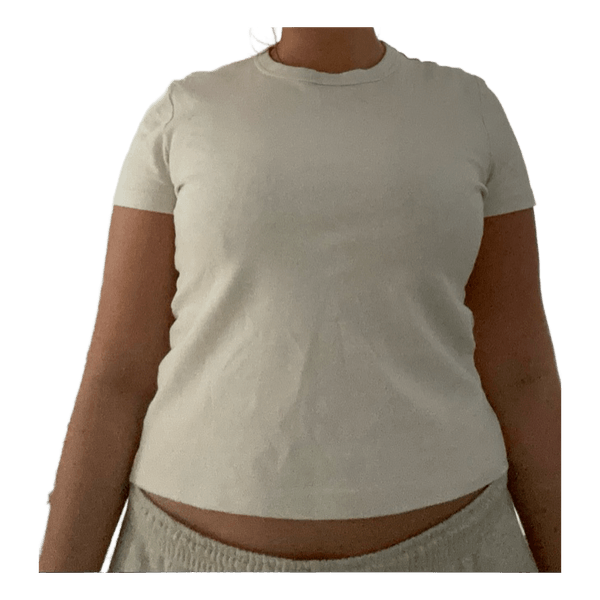 Hvid kortærmet t-shirt