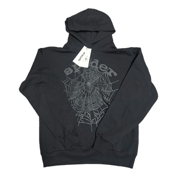 Black spider logo hoodie
