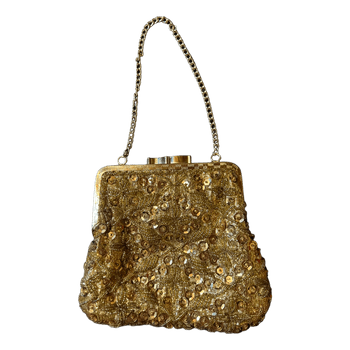 Zelta vakarkomiņš ar vizuļiem