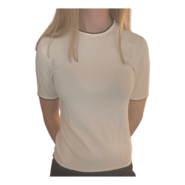 Hvid striktop/t-shirt