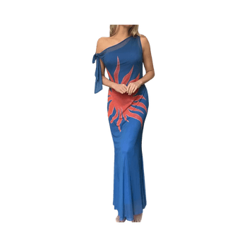 One-shoulder bodycon mekko