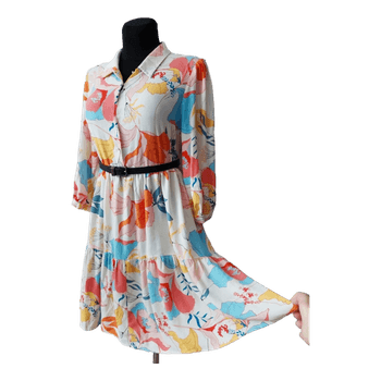 Y.A.S. gėlių rašto viskozės suknelė, XL Y.A.S. floral print viscose dress