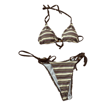 Striped bikini set