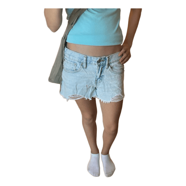 Lyseblå denimshorts