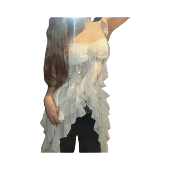 Pitkä pitsi toppi XS-S