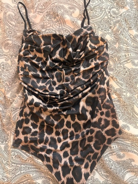 Leopard print one-piece body