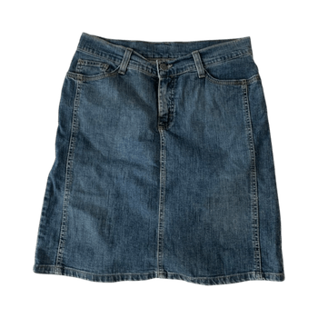 Denim midi skirt
