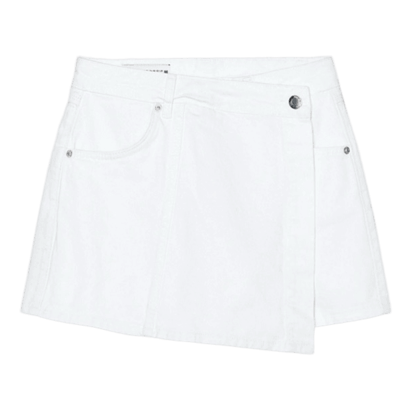 Hvid denim skort