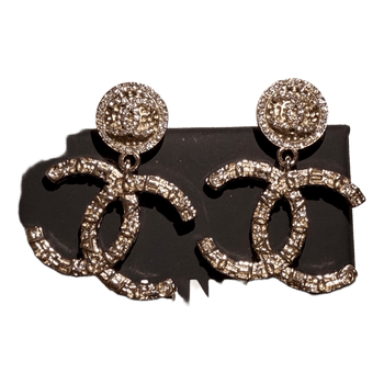 Chanel CC logo earrings
