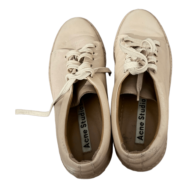 Acne Studios beige leather sneakers