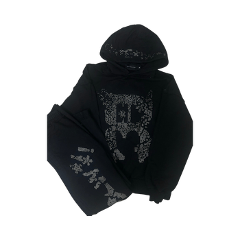 Racer Worldwide studded hoodie and sweatpants set