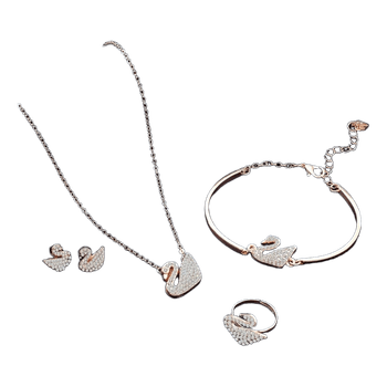 Swarovski swan jewelry set