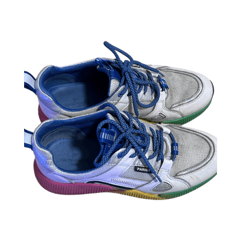 White blue chunky sneakers