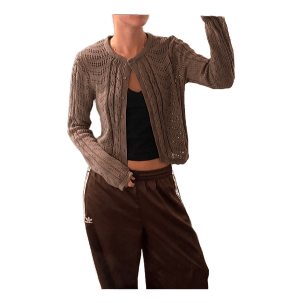 Brun strikket cardigan