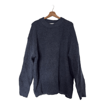 Navy textured knit sweater