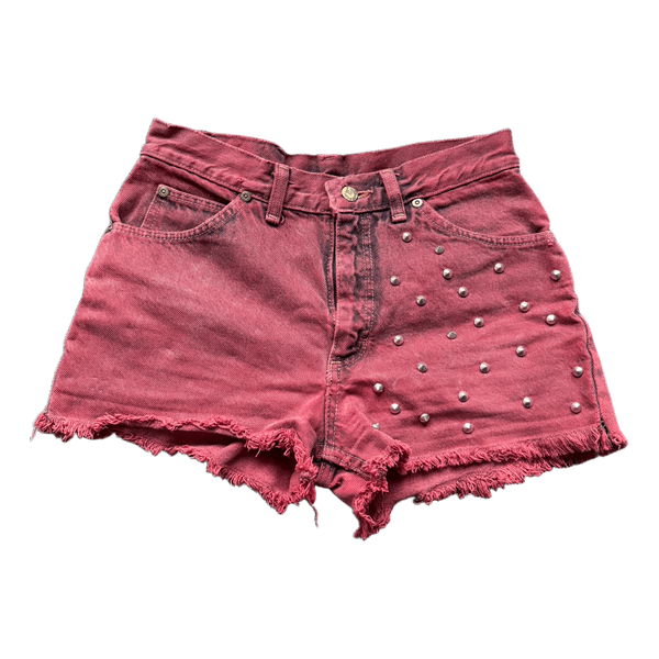 Lee red denim shorts