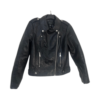 Black faux leather jacket