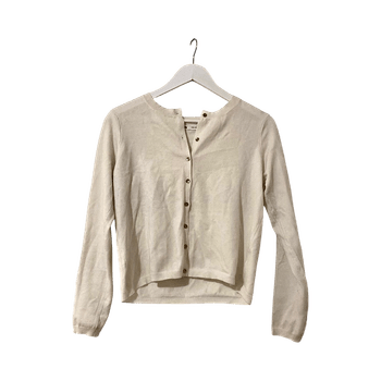 White button-up cardigan