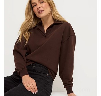 Brown polo sweatshirt
