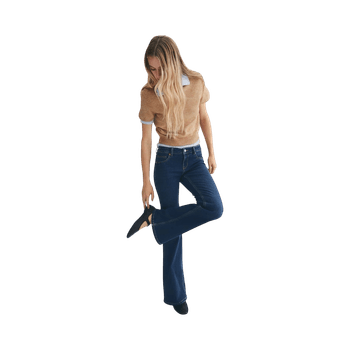 Tummansiniset bootcut-farkut