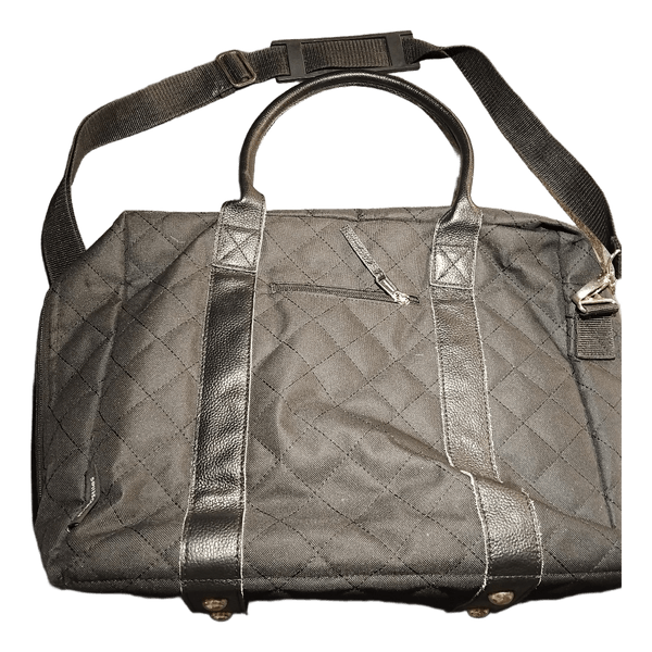 Sort quiltet taske