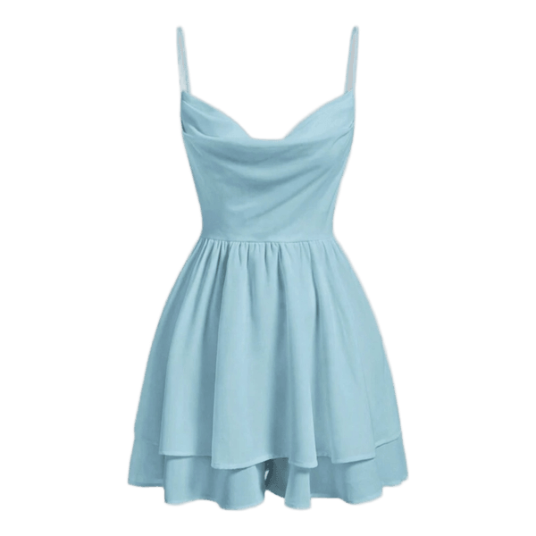 Light blue layered playsuit