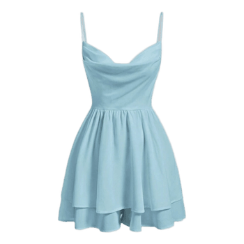 Light blue layered playsuit