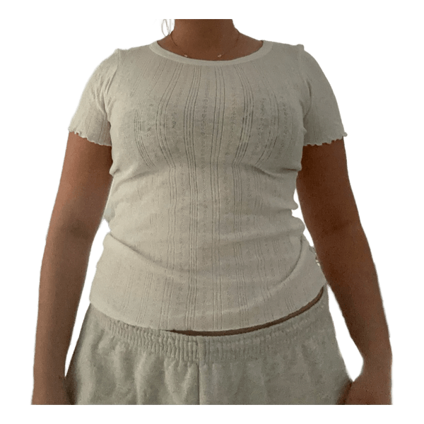 Hvid kortærmet t-shirt