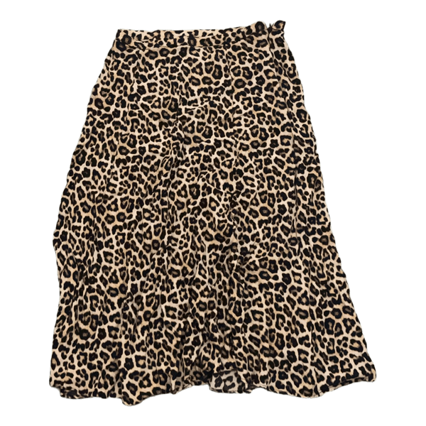 Leopard print midi skirt