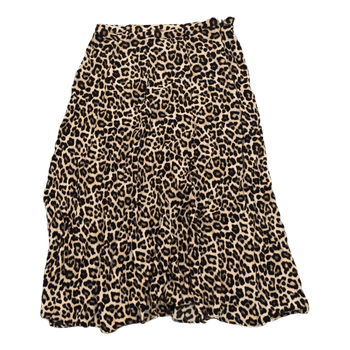 Leopard print midi skirt