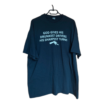 Black slogan t-shirt