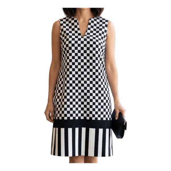 Motivi checkered dress (Made in Italy) - Size M / EU 40