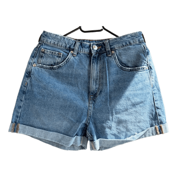 Blue denim shorts
