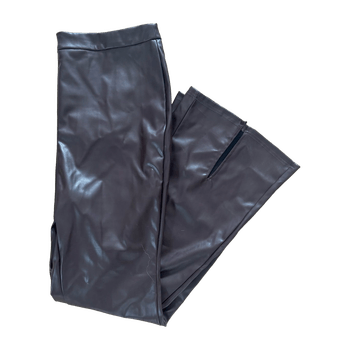 Shein tekonahkaiset flare housut 