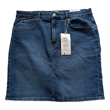 Blue denim skirt