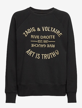 Black embroidered sweatshirt