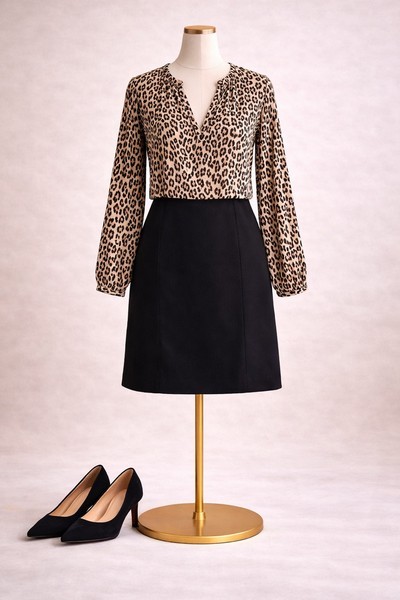 Leopard print blouse