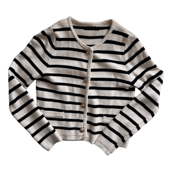Striped buttoned sweater (One size)