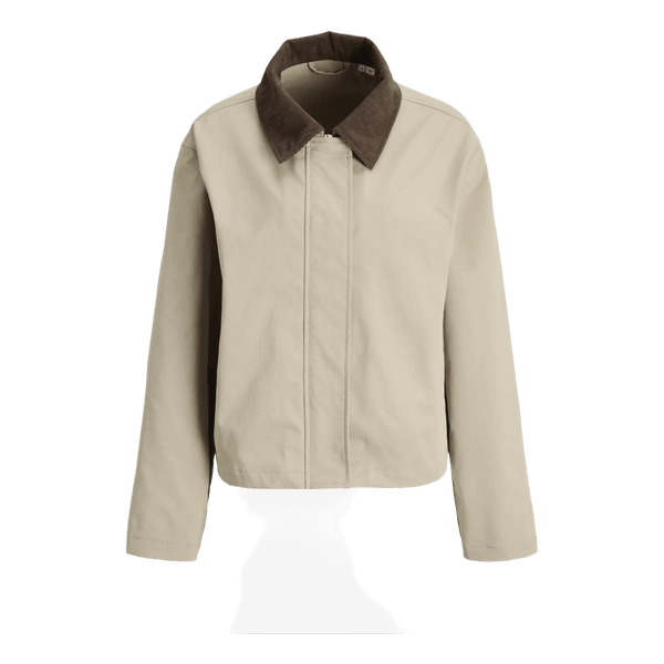 Beige jakke med krave