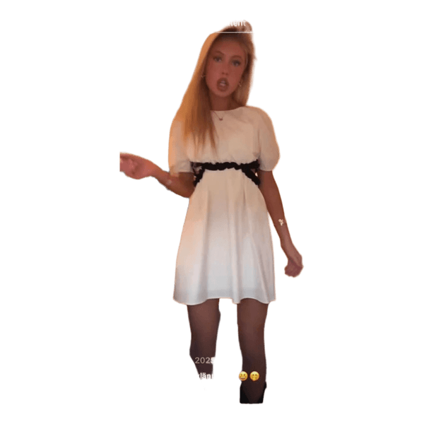 Vit miniklänning med cutouts