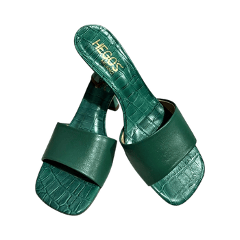 HEGO'S Milano green heeled sandals 