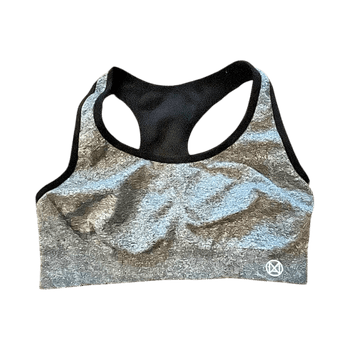 Black and grey sports bra