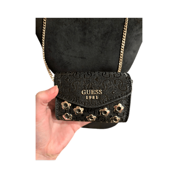 Guess black floral bag
