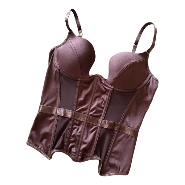 Brown corset top