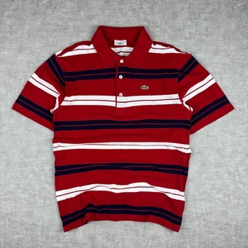 Vintage Lacoste Red Striped Polo