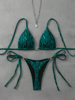 Floral halter bikini set
