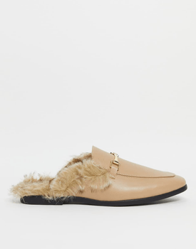 Backless mule loafers
