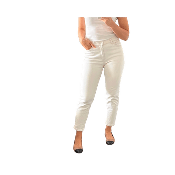 Mango straight white jeans