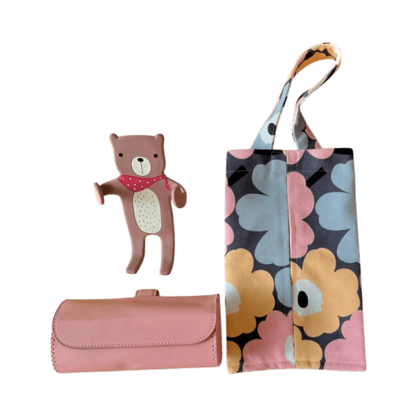sunglasses or glasses storage &  cell phone holder & Hanging tissue bag